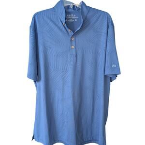 Collo UV 50+ Short Sleeve Leaf Palm Men’s Golf Polo XL Blue